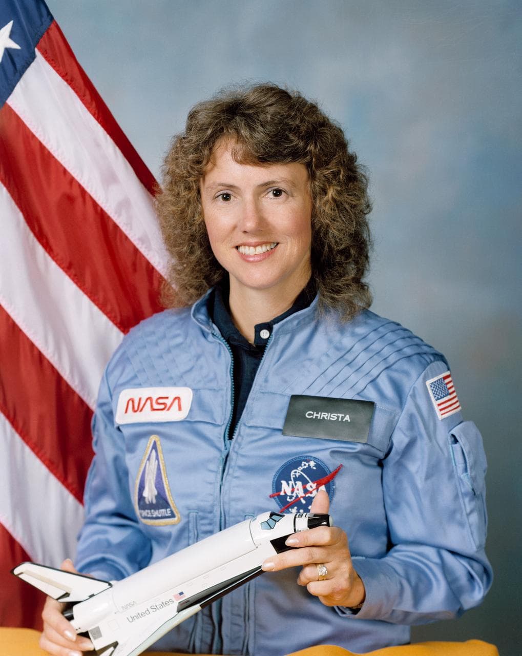 Christa McAuliffe astronaut portrait