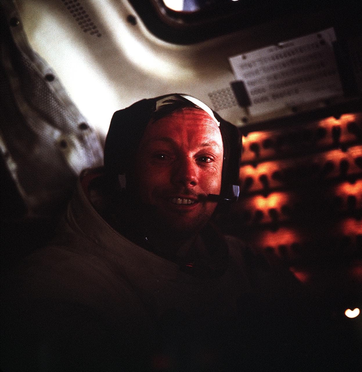 Neil Armstrong Inside the Lunar Module
