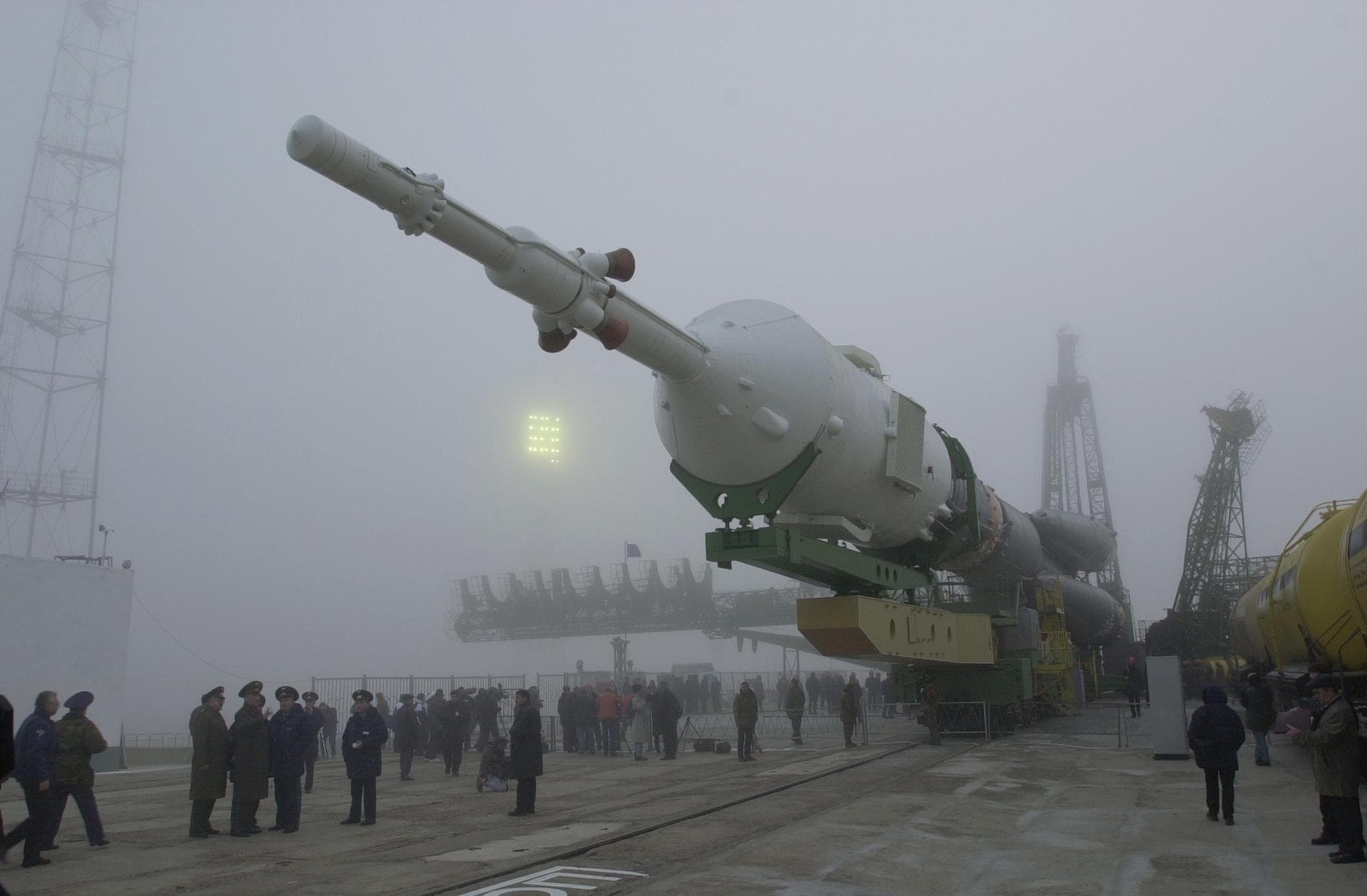 Soyuz TM-31 Rollout at Baikonur